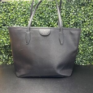 Kate Spade Lori Tote Bag Large Genuine Leather Zipper Top Structured In Black